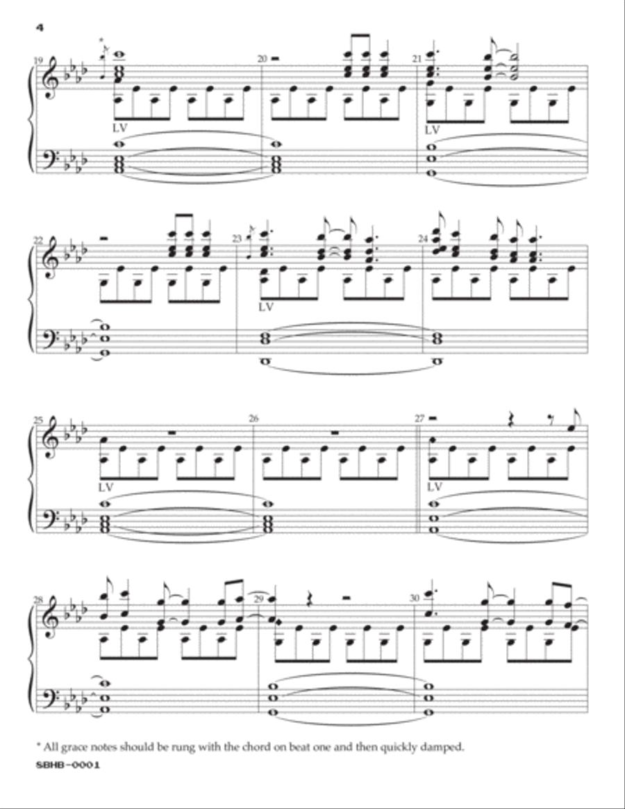 Chasing Cars Handbell Choir scores gallery preview page 4