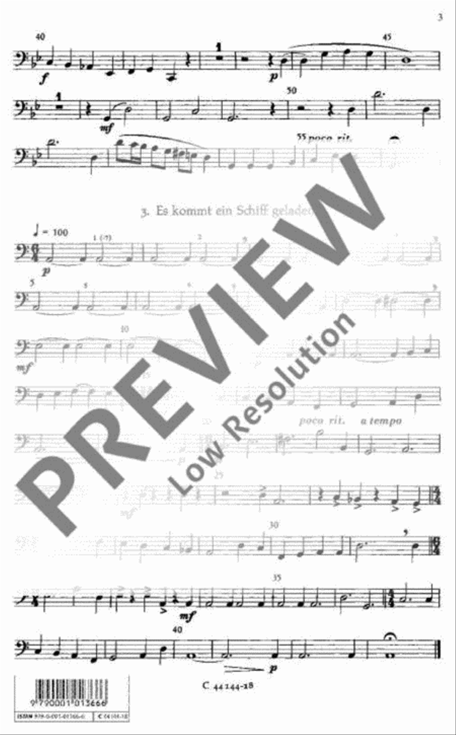 O Heiland, reiß die Himmel auf Choir scores gallery preview page 3