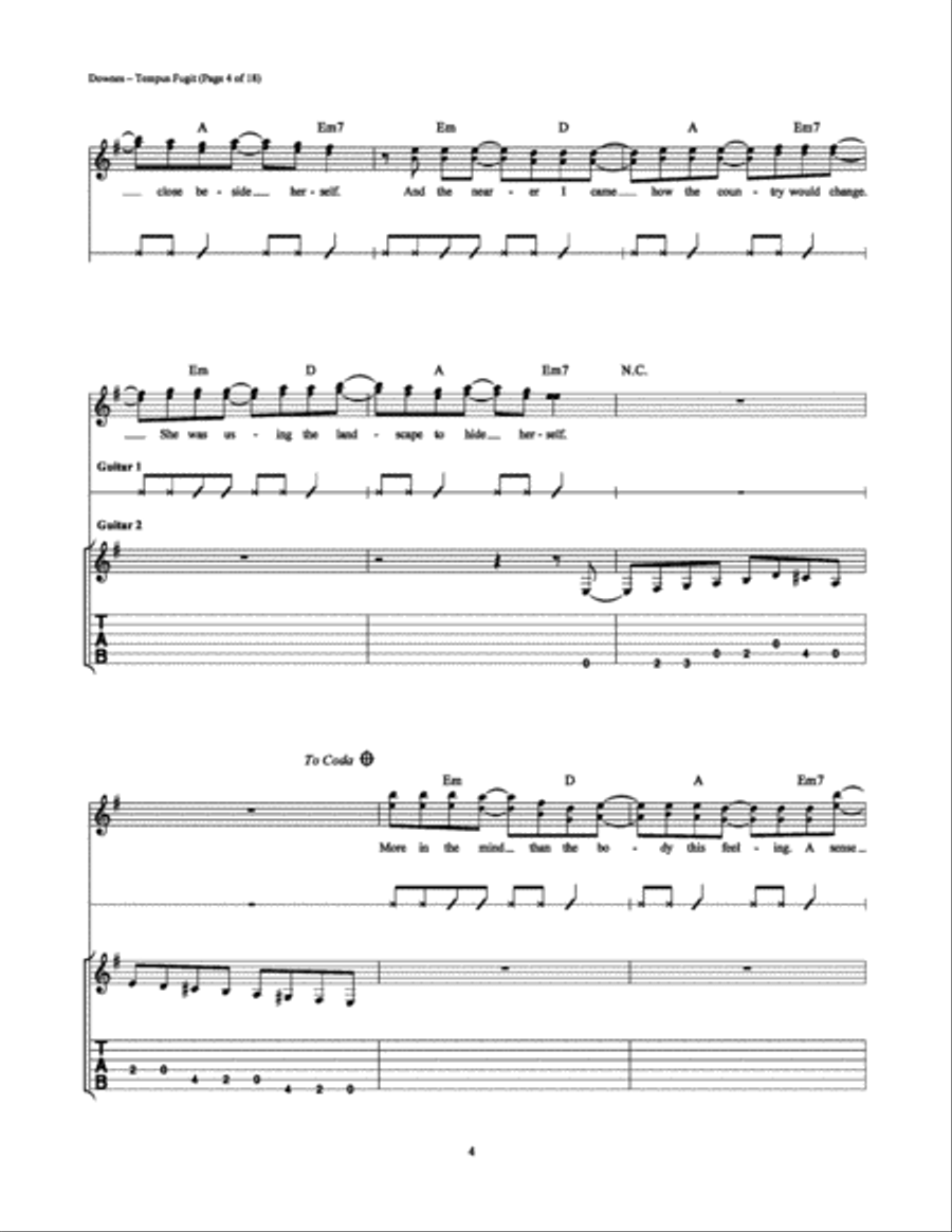 Tempus Fugit Electric Guitar scores gallery preview page 4