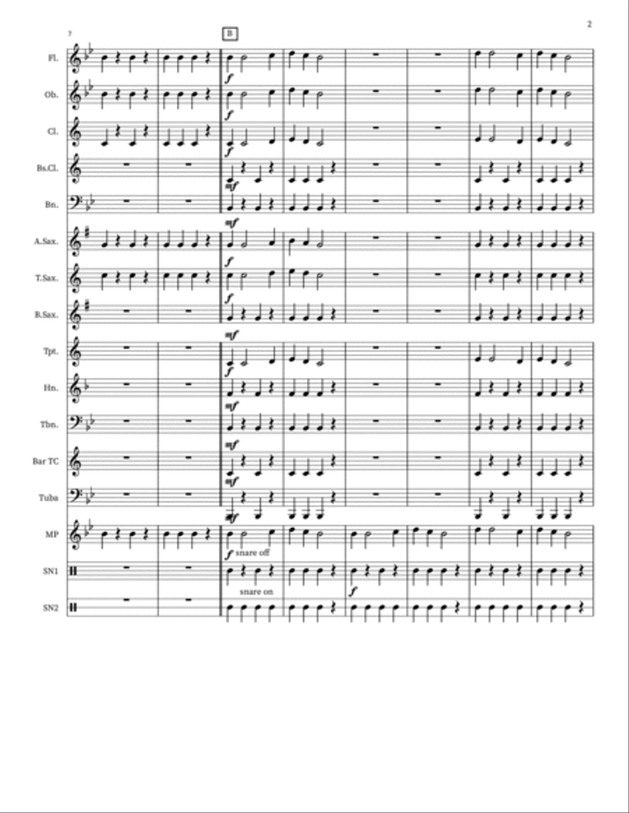Tertiary Triumph! Concert Band scores gallery preview page 3