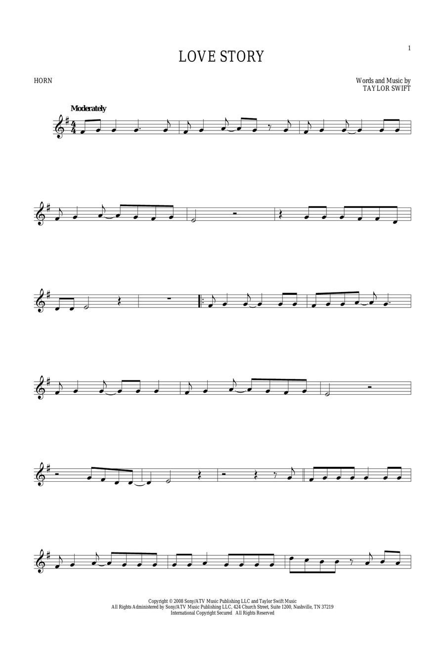 Love Story Love Story Horn Solo scores gallery preview page 1