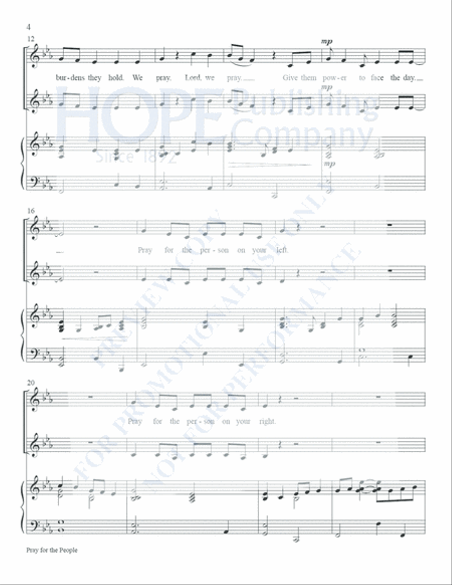 Pray For the People Piano scores gallery preview page 5
