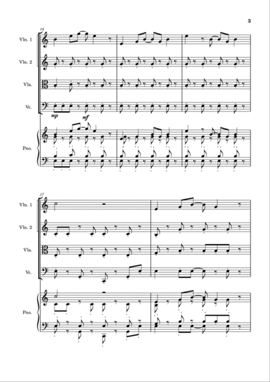 City Bustle City Bustle String Quartet scores gallery preview page 3
