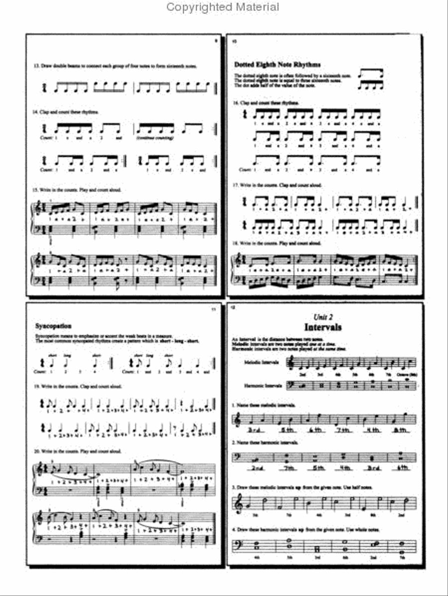 Fundamentals Of Piano Theory, Level 2 - Answer Book Piano Method scores gallery preview page 3