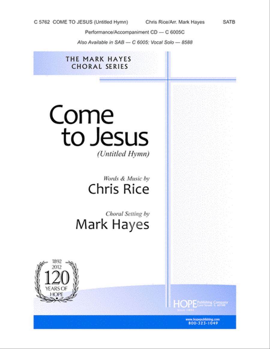 Come to Jesus (Untitled Hymn) Choir scores gallery preview page 1