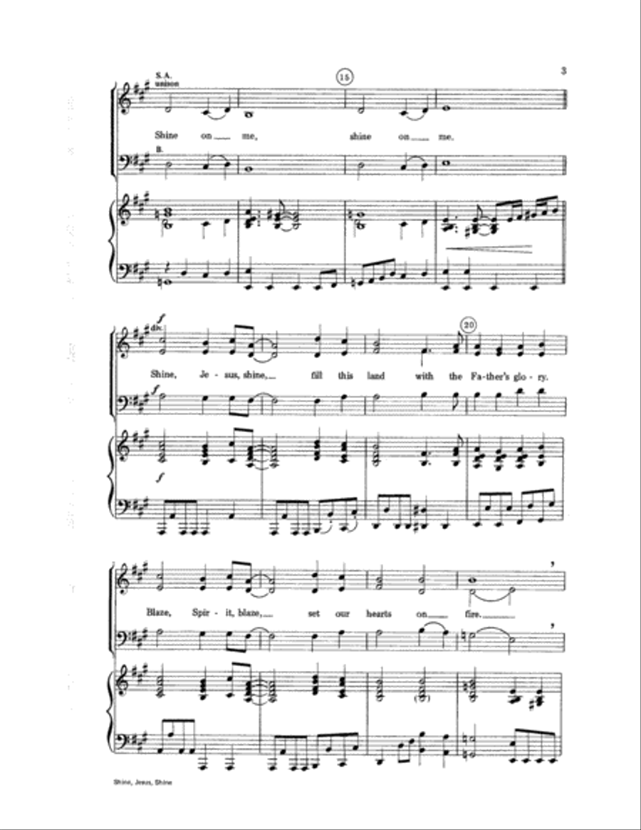 Shine, Jesus, Shine Choir scores gallery preview page 3