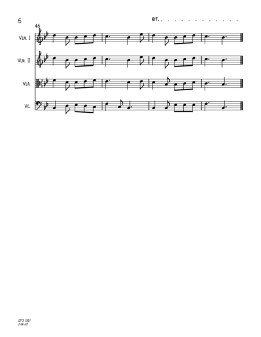 I Saw Three Ships (String Quartet) String Quartet scores gallery preview page 6