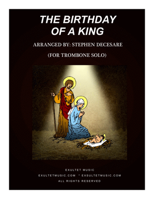 Book cover for The Birthday Of A King (for Trombone solo and Piano)