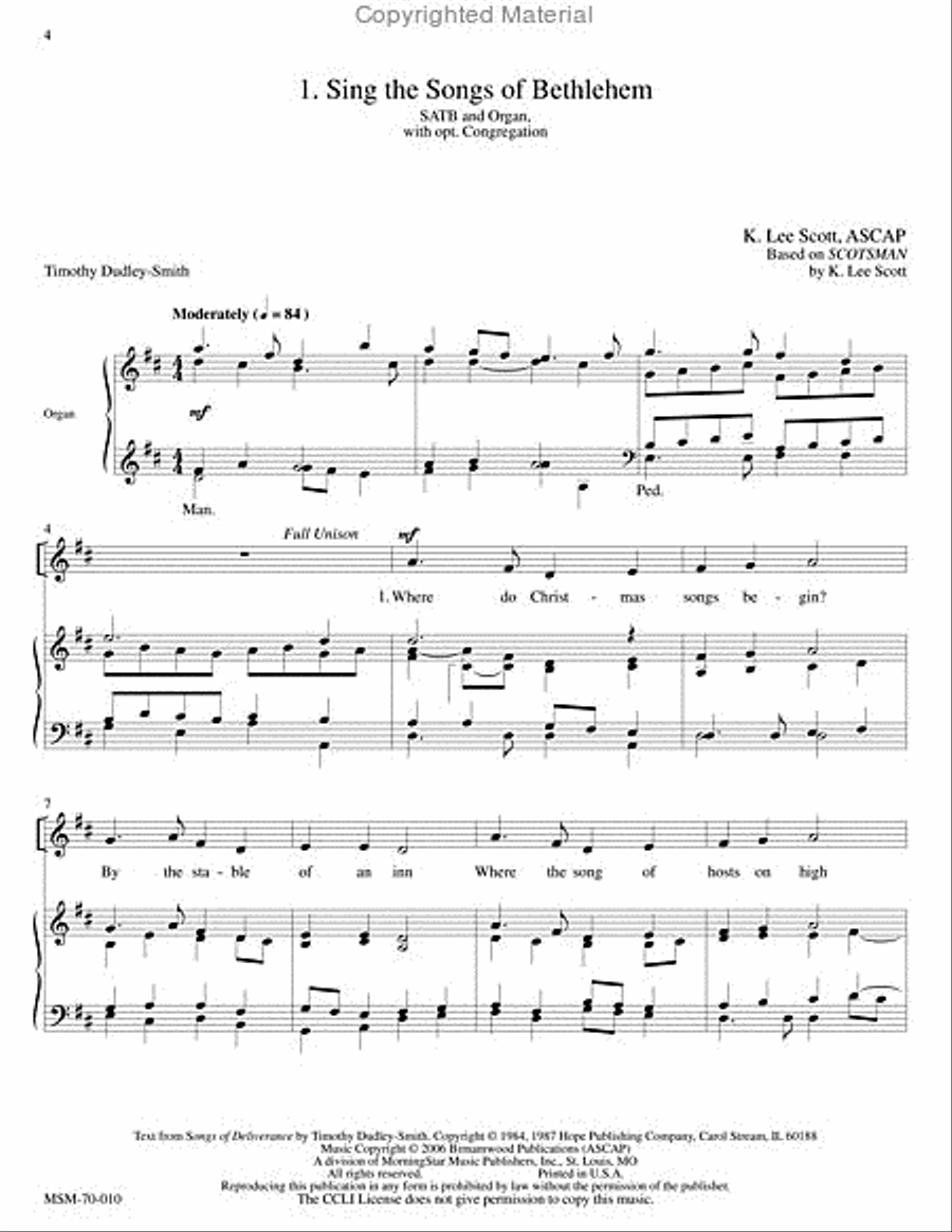 Sing the Songs of Bethlehem (Preview Pak: Score & CD)