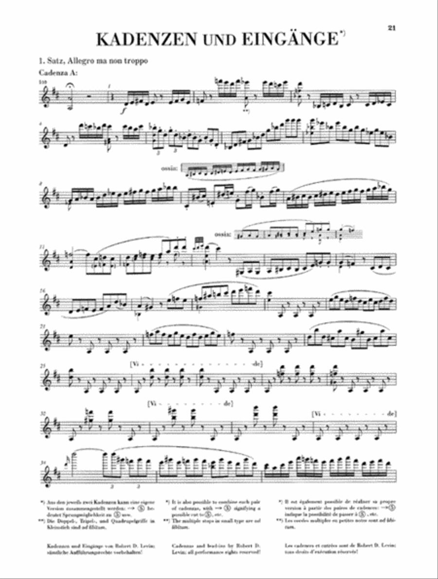 Concerto D major for Violin and Orchestra op. 61 Violin Solo scores gallery preview page 5