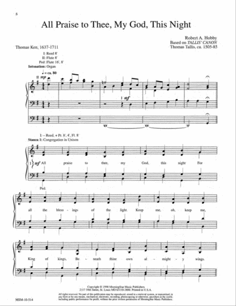 Three Evening Hymns, Set 2 Organ scores gallery preview page 5