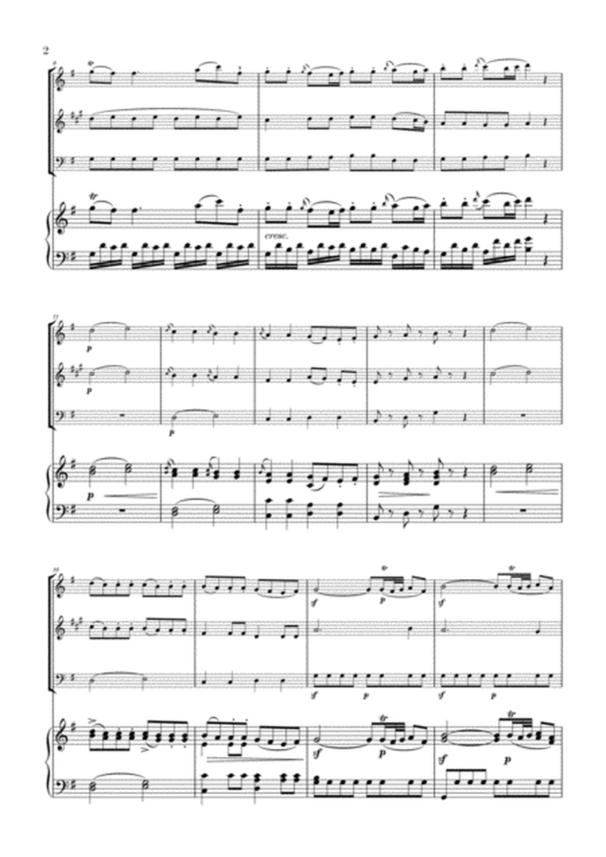 Eine Kleine Nachtmusik for Flute, Clarinet, Trombone and Piano image number null