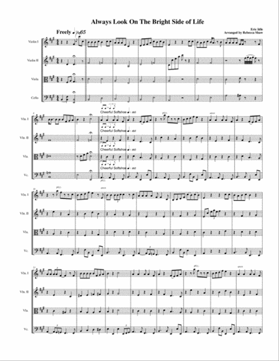 Always Look On The Bright Side Of Life Small Ensemble scores gallery preview page 1