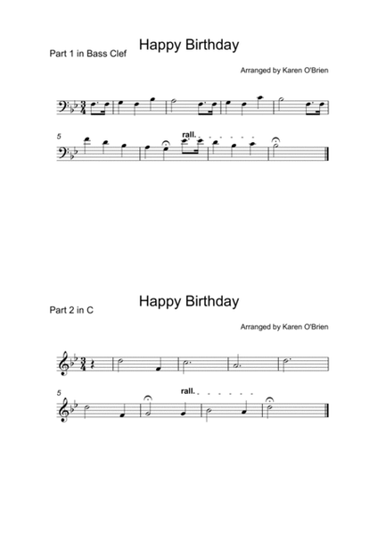 Happy Birthday - Easy Flexible 3-Part Arrangement
