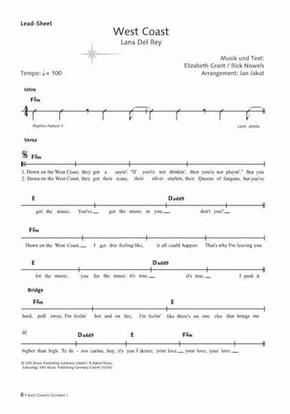 Easy Charts Gitarre