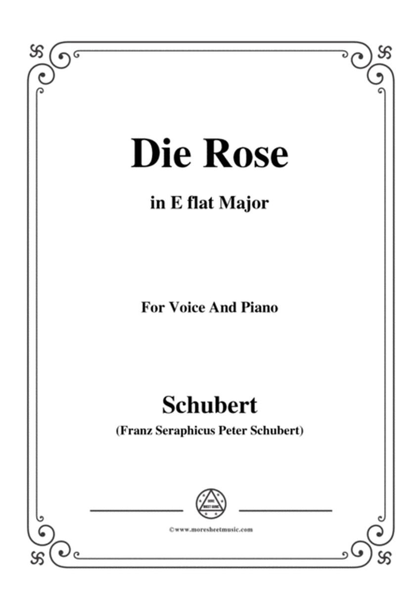 Schubert-Die Rose,in E flat Major,Op.73,for Voice and Piano image number null