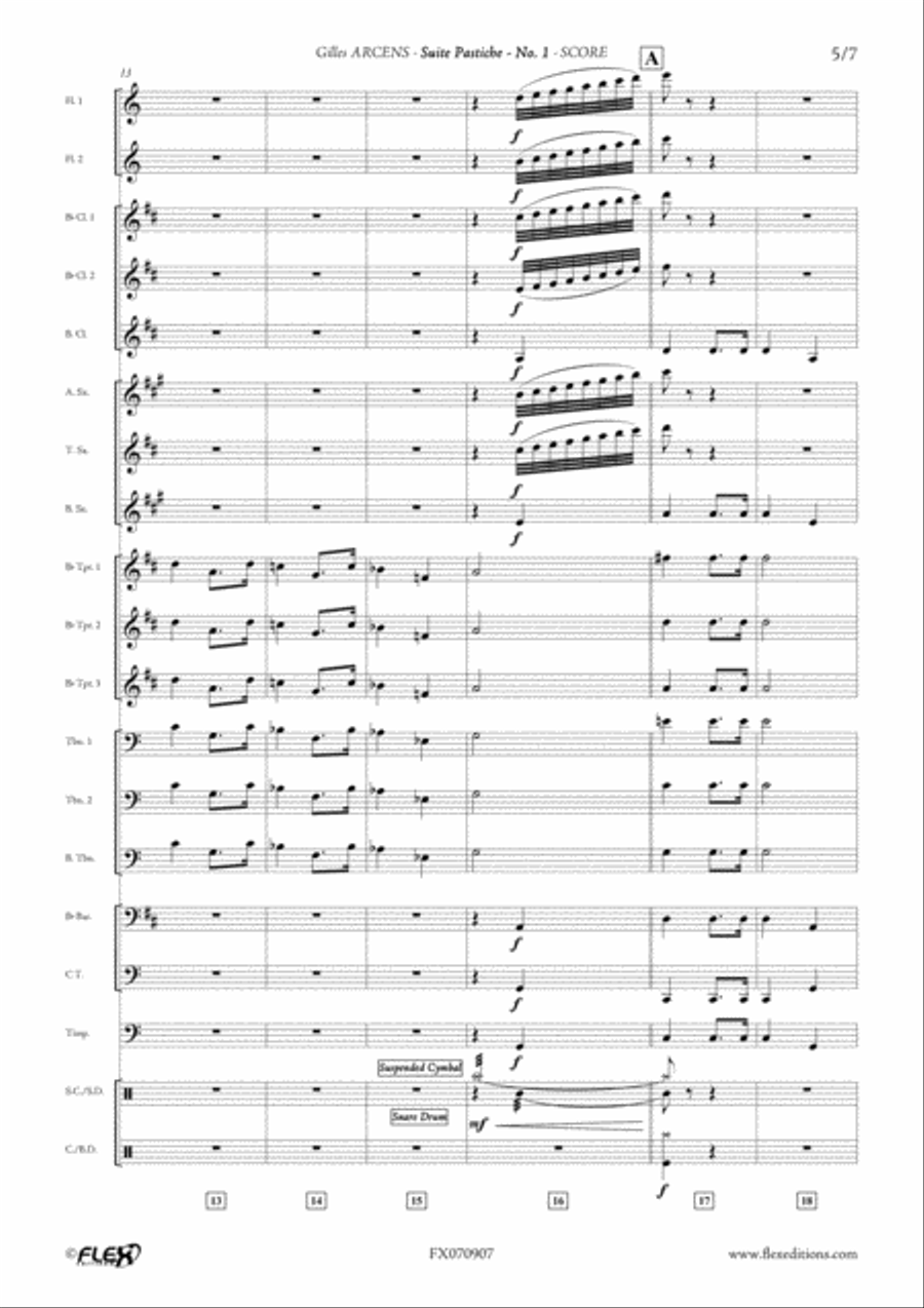 Suite Pastiche: No. 1 Suite Pastiche: No. 1 Concert Band scores gallery preview page 5