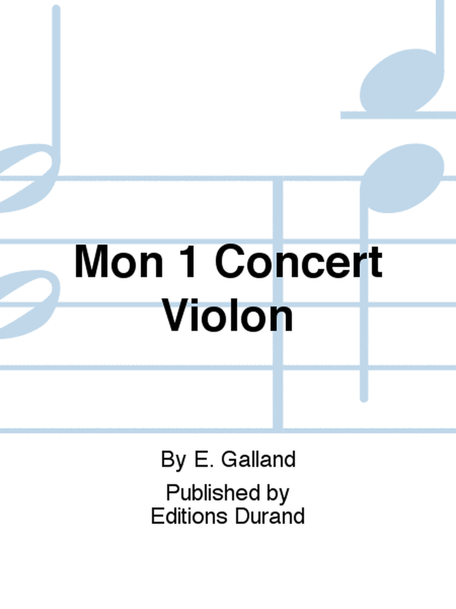 Mon 1 Concert Violon