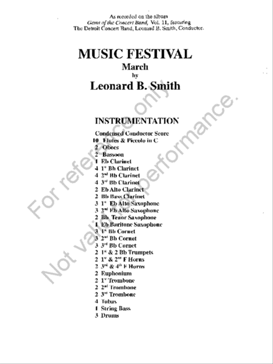 Music Festival Concert Band scores gallery preview page 2