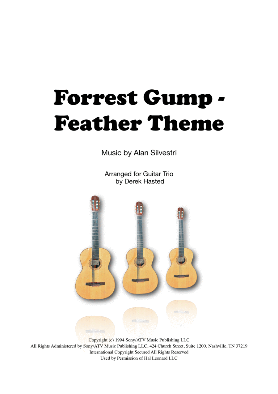 Forrest Gump - Main Title (Feather Theme) from the Paramount Motion Picture FORREST GUMP Guitar Ensemble scores gallery preview page 1