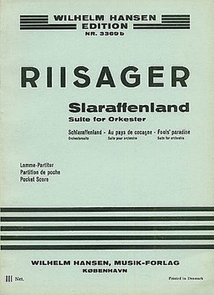 Knudage Riisager: Fool's Paradise Suite No.1 (Miniature Score)