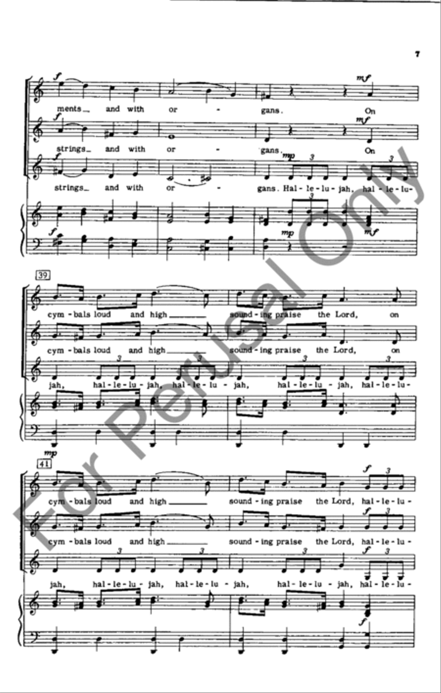 Hallelujah, Praise Ye The Lord SSA scores gallery preview page 6