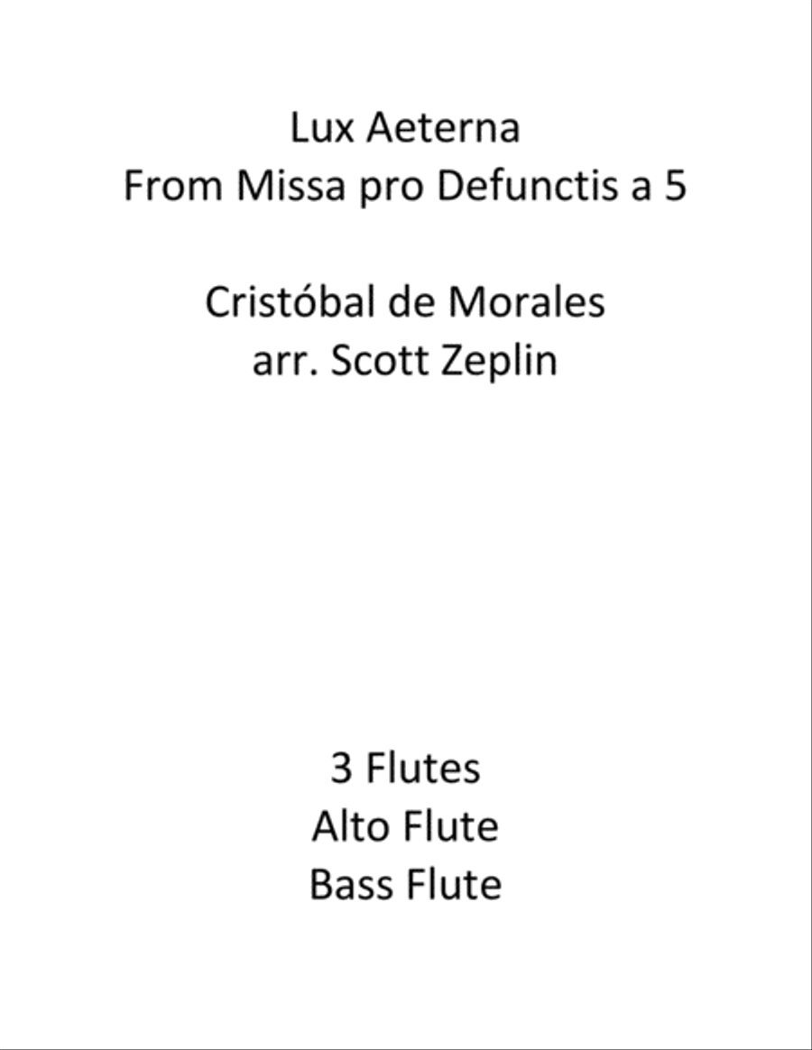 Lux Aeterna Woodwind Ensemble scores gallery preview page 1