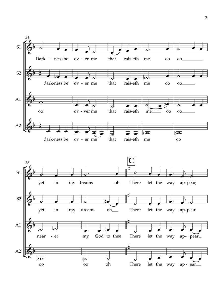 Nearer My God to Thee SSAA scores gallery preview page 3