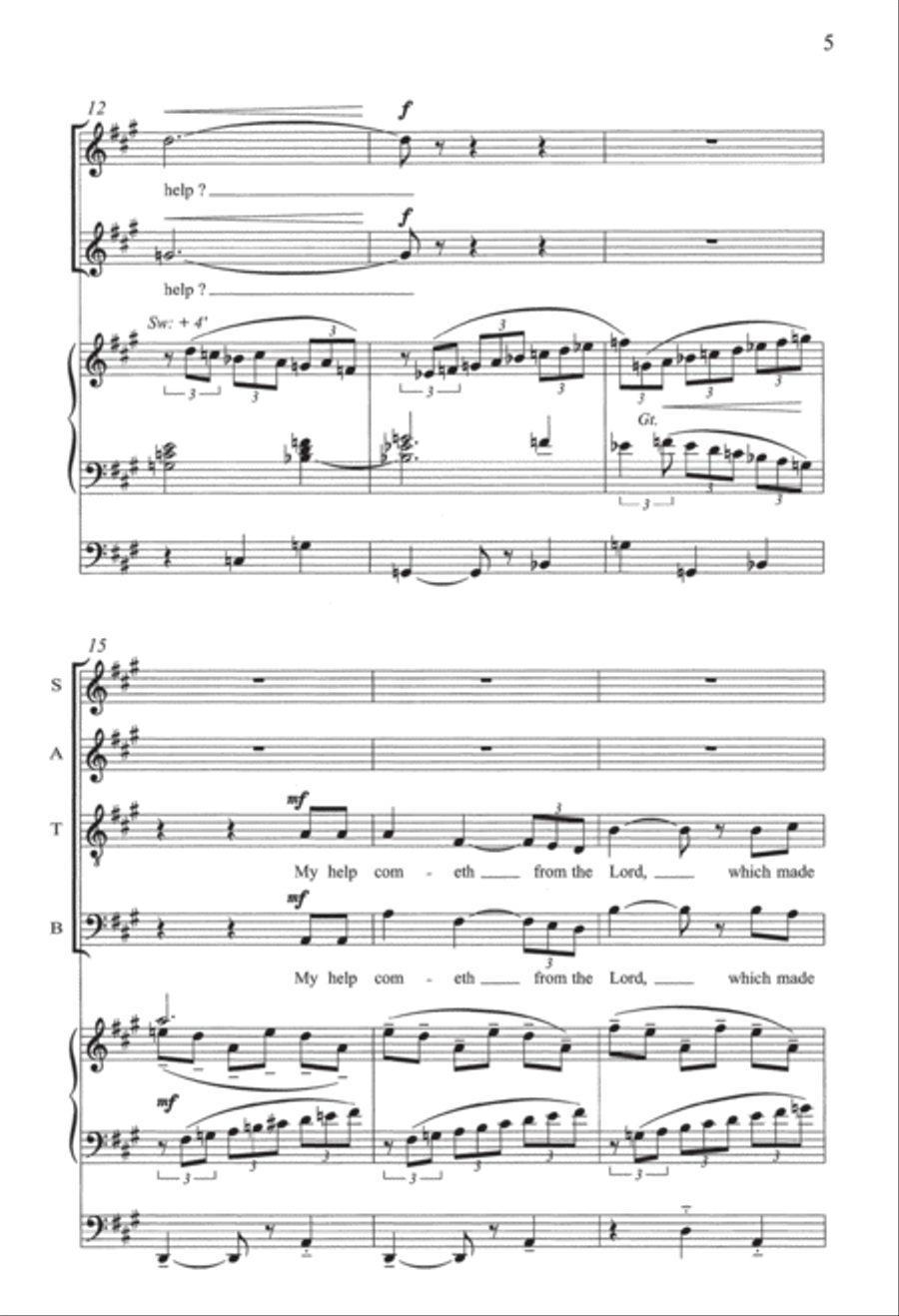 Psalm 121 4-Part scores gallery preview page 4