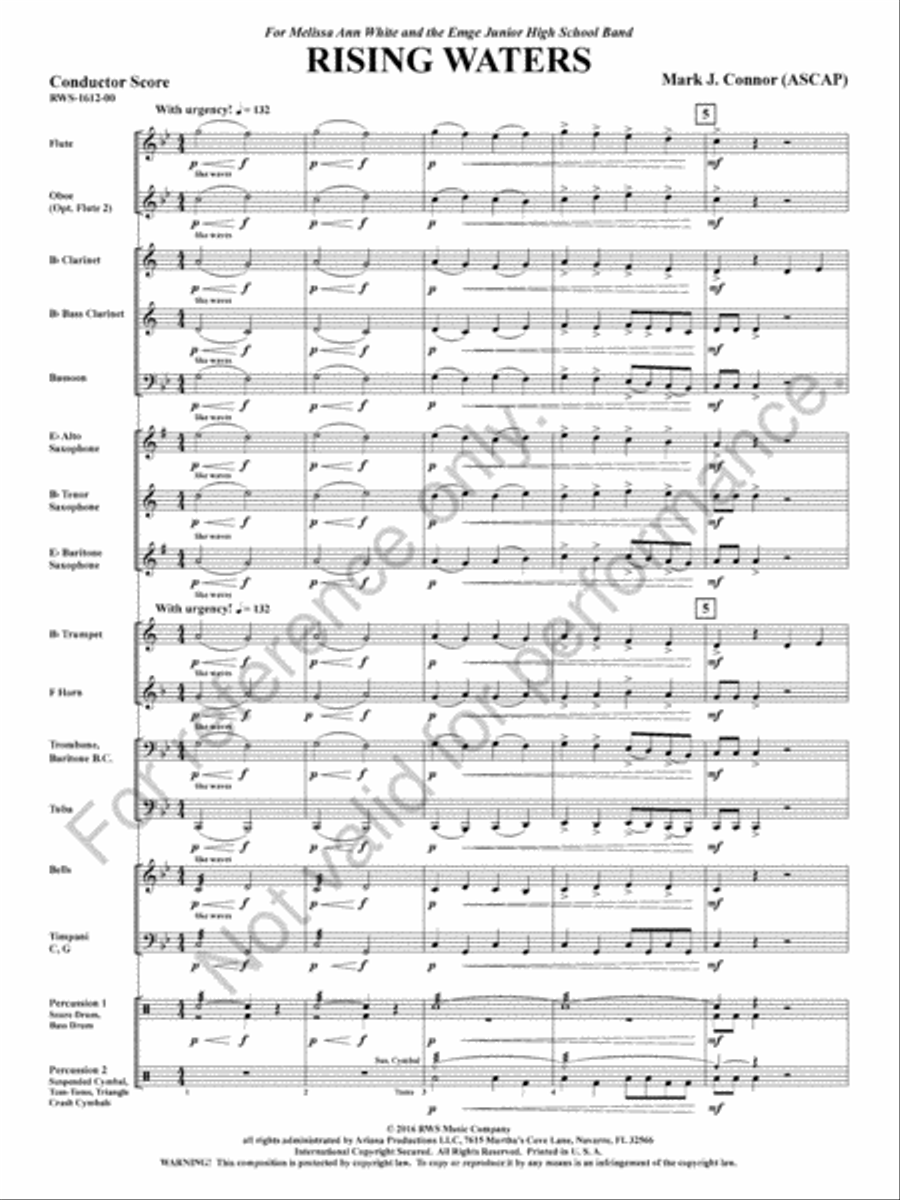 Rising Waters Concert Band scores gallery preview page 4