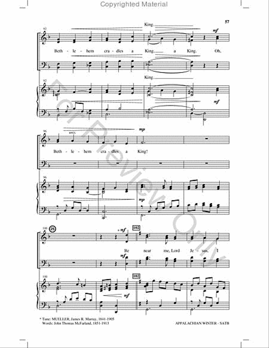 Appalachian Winter Choir scores gallery preview page 56