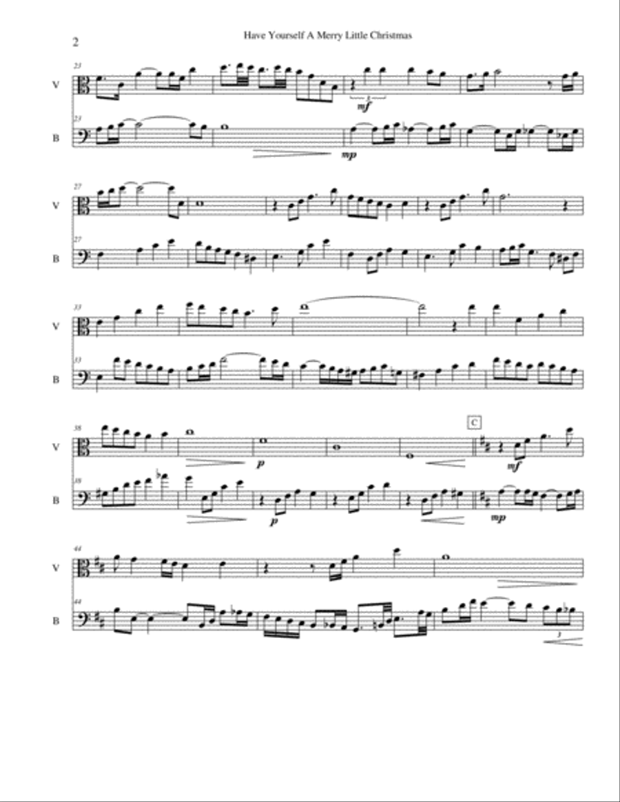 Have Yourself A Merry Little Christmas from MEET ME IN ST. LOUIS String Duet scores gallery preview page 2