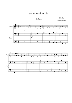 Hunting song. Violin and piano