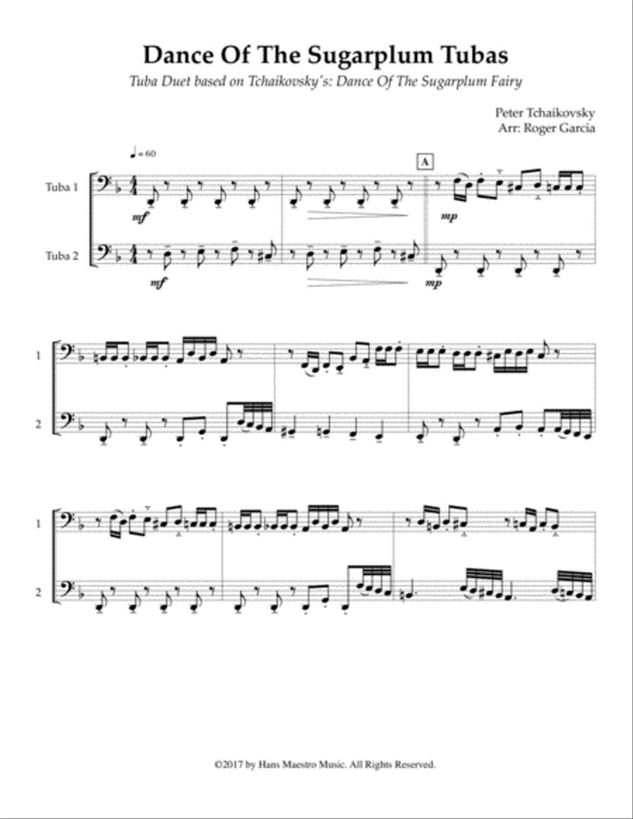 Dance Of The Sugarplum Tubas Brass Duet scores gallery preview page 3