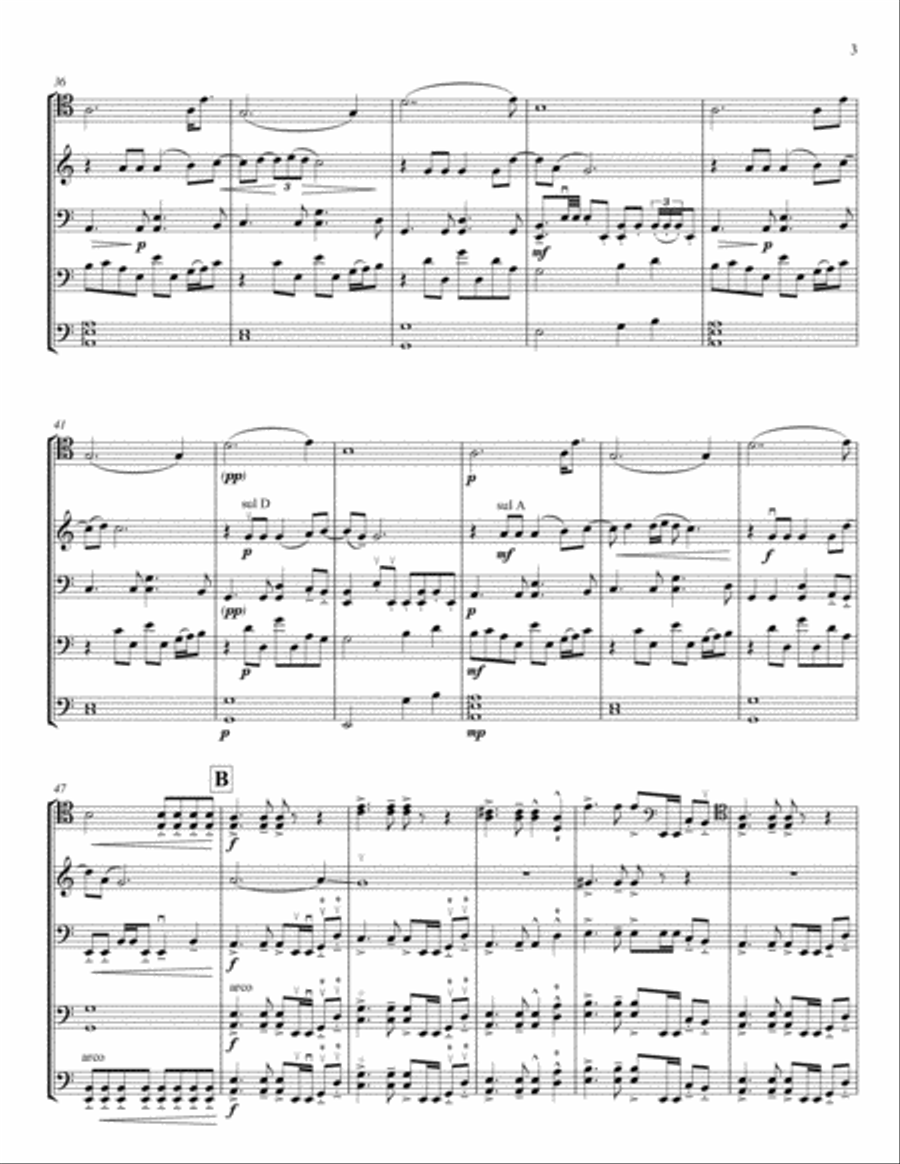 Fade To Black String Quintet scores gallery preview page 3