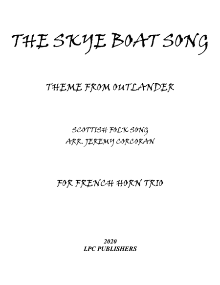 The Skye Boat Song for French Horn Trio image number null