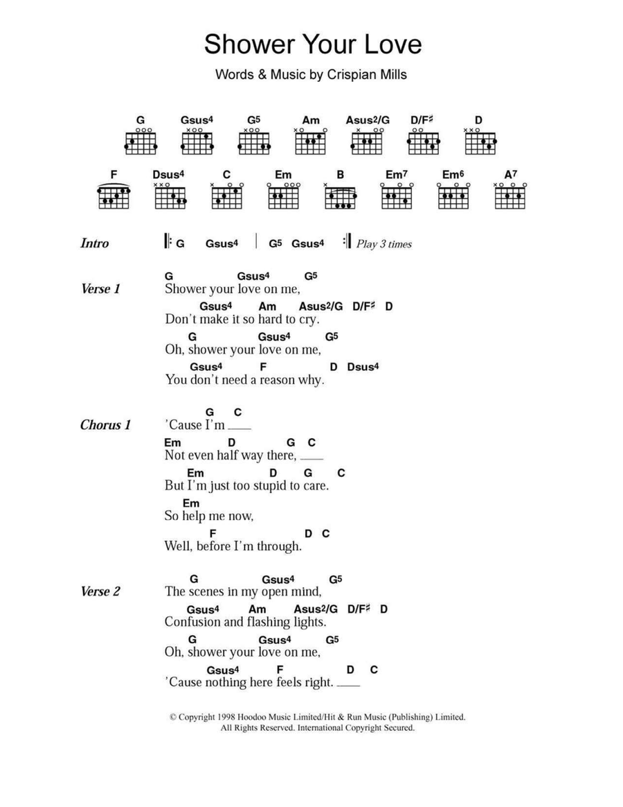 Shower Your Love Shower Your Love Acoustic Guitar scores gallery preview page 1