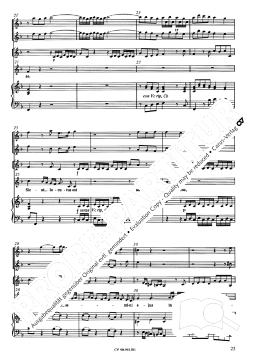 Magnificat in A Magnificat in A 4-Part scores gallery preview page 32