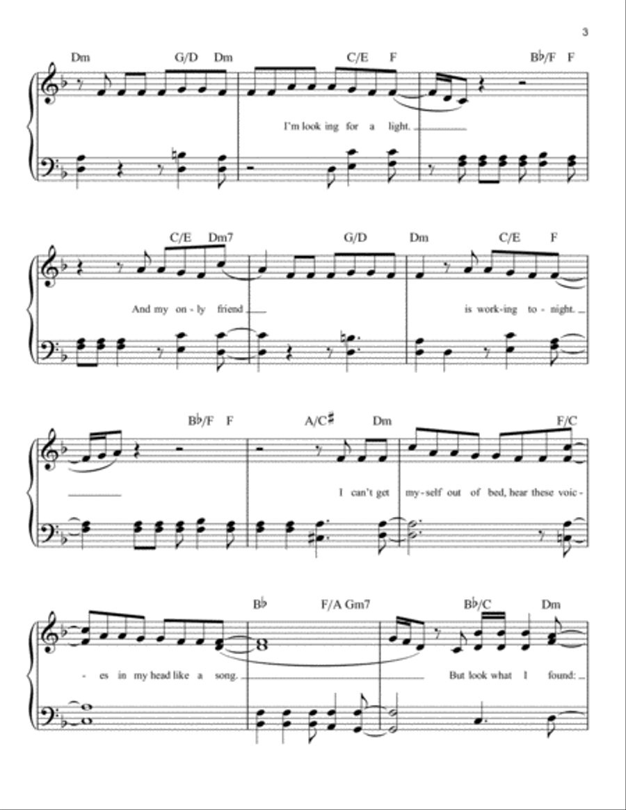 Look What I Found (from A Star Is Born) Easy Piano scores gallery preview page 3