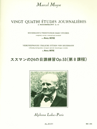 Book cover for Vingt Quartre Etudes Journaliers de Soussman, Op. 53