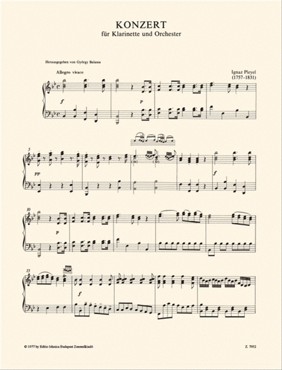 Konzert Für Klarinette B-Dúr Clarinet Solo scores gallery preview page 2