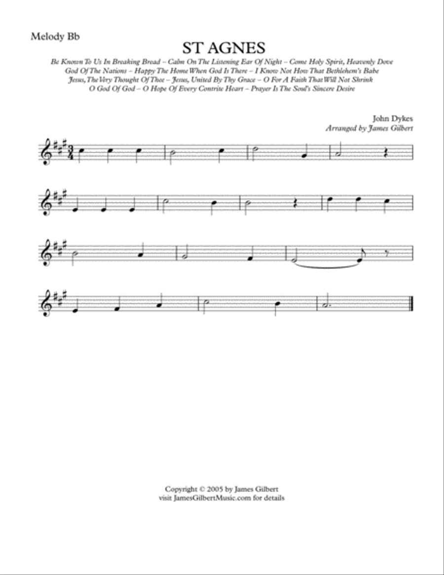 ST AGNES (Jesus, The Very Thought Of Thee) Small Ensemble scores gallery preview page 6