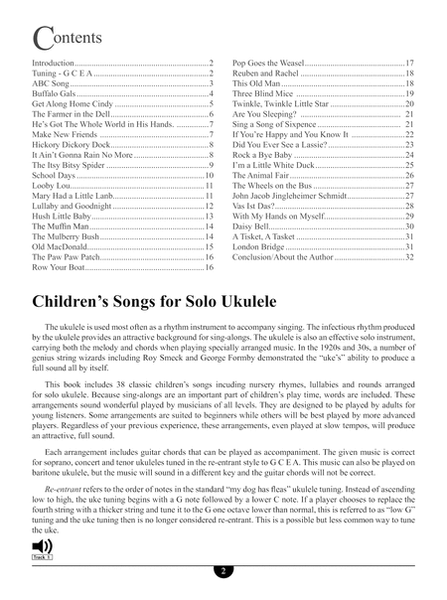Children's Songs for Solo Ukulele image number null