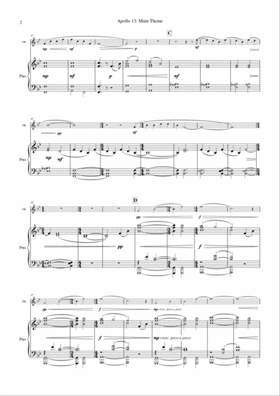 Main Title - Apollo 13 Piano scores gallery preview page 4