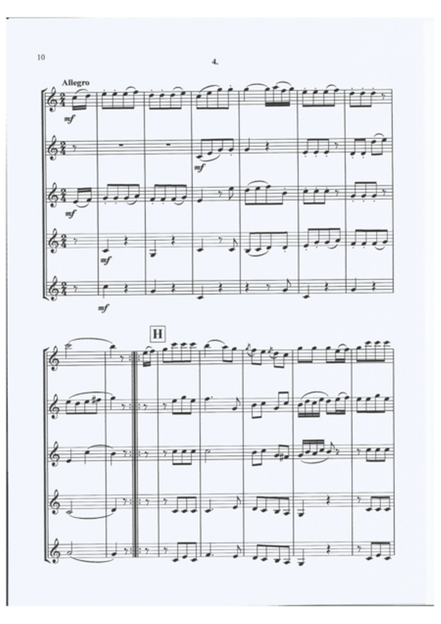 Mozart - Divertimenti Clarinet Quartet scores gallery preview page 5