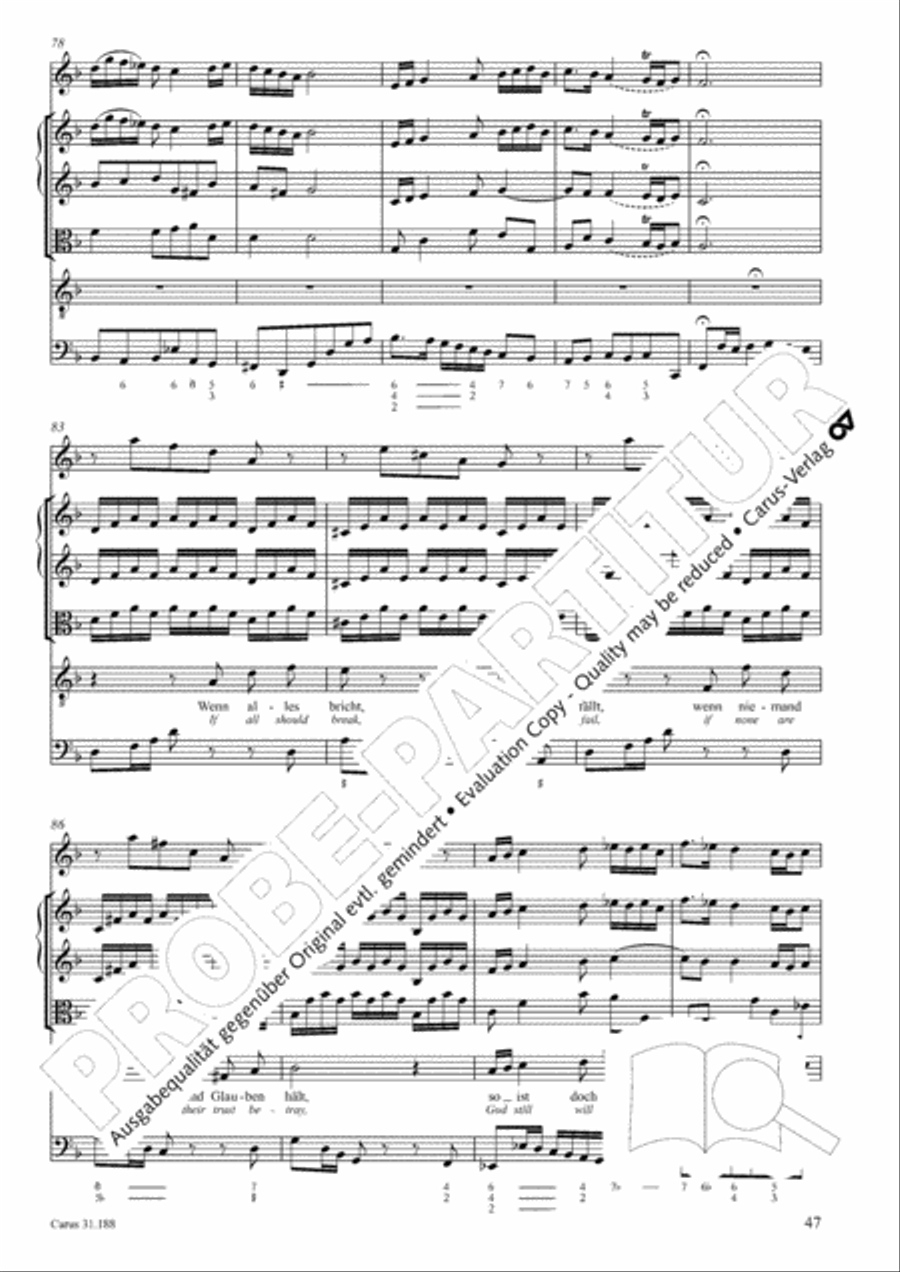 I have placed all my confidence (Ich habe meine Zuversicht) 4-Part scores gallery preview page 48