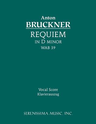Book cover for Requiem in D minor, WAB 39