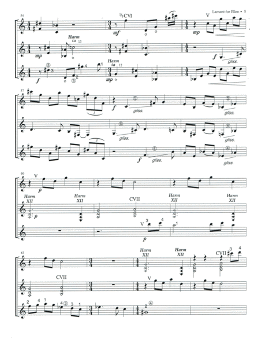 Two Laments Small Ensemble scores gallery preview page 6