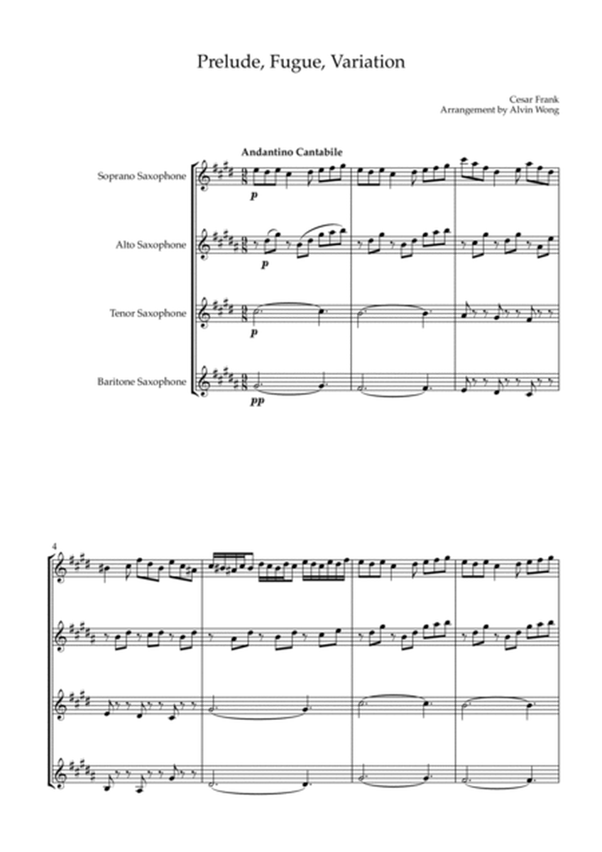 Prelude, Fugue, Variation - Saxophone Quartet image number null