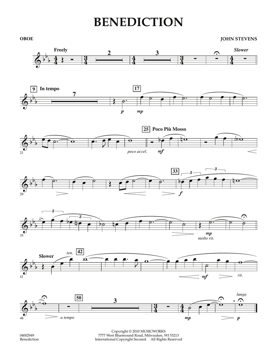 Benediction - Oboe Concert Band scores gallery preview page 1